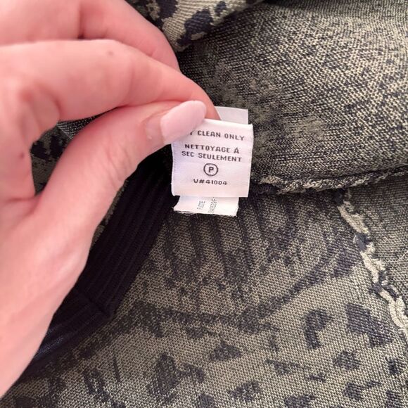 Diane Von Furstenberg Flote Reptile Print Jacquard Knit Olive Mini Flare Skirt S - Picture 4 of 6